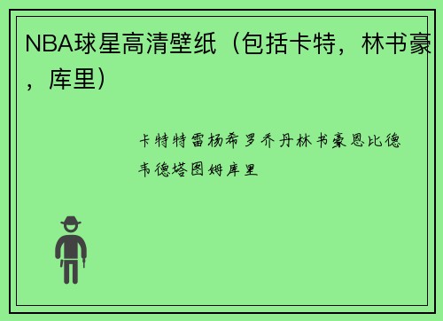 NBA球星高清壁纸（包括卡特，林书豪，库里）